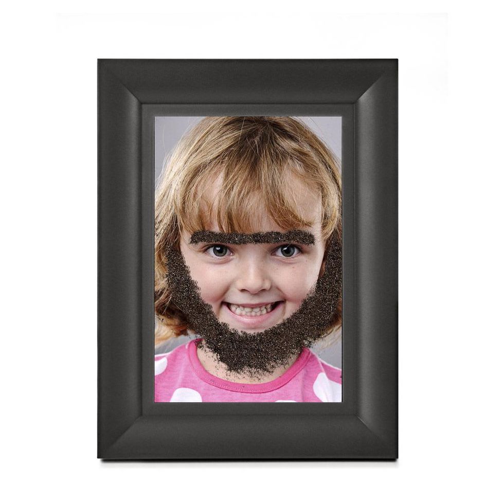 fuzzy face picture frame