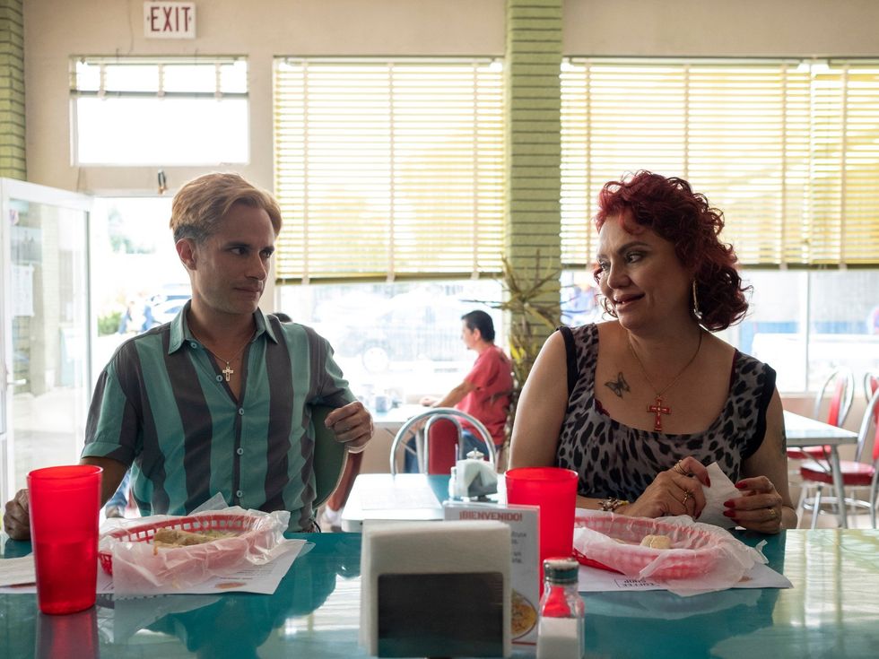 Gael Garc\u00eda Bernal and Perla De La Rosa in Cassandro