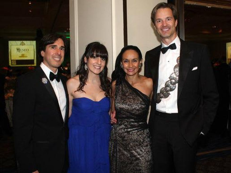 Gala Del Museo Arte Y Glamour benefiting the Mexic-Arte Museum. Gala Co-Chairs David Garza and Laurel Prats with Museum Co-Founder and Artistic Director Sylvia Orozco and Board President Dr. John Hogg