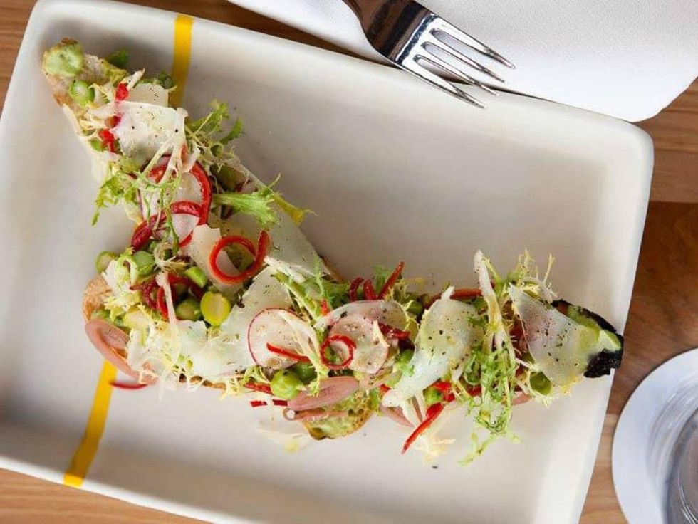 Garbanzo toast Bullfight