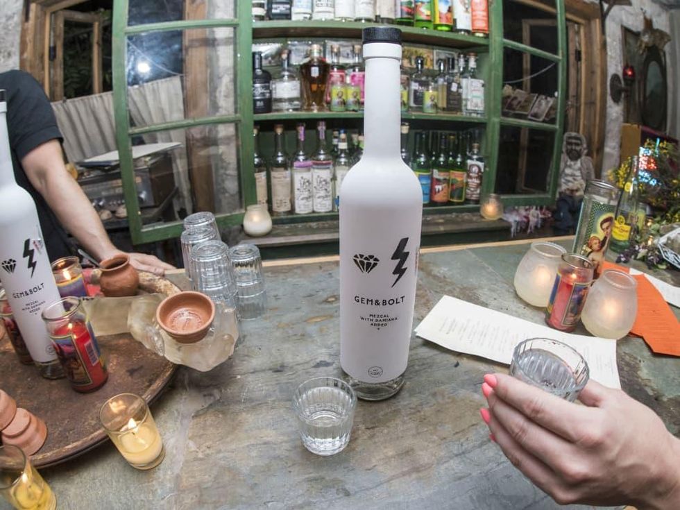 Gem and Bolt mezcal launch party Whisler's Mexcaleria Tobala June 2016 bar bottle