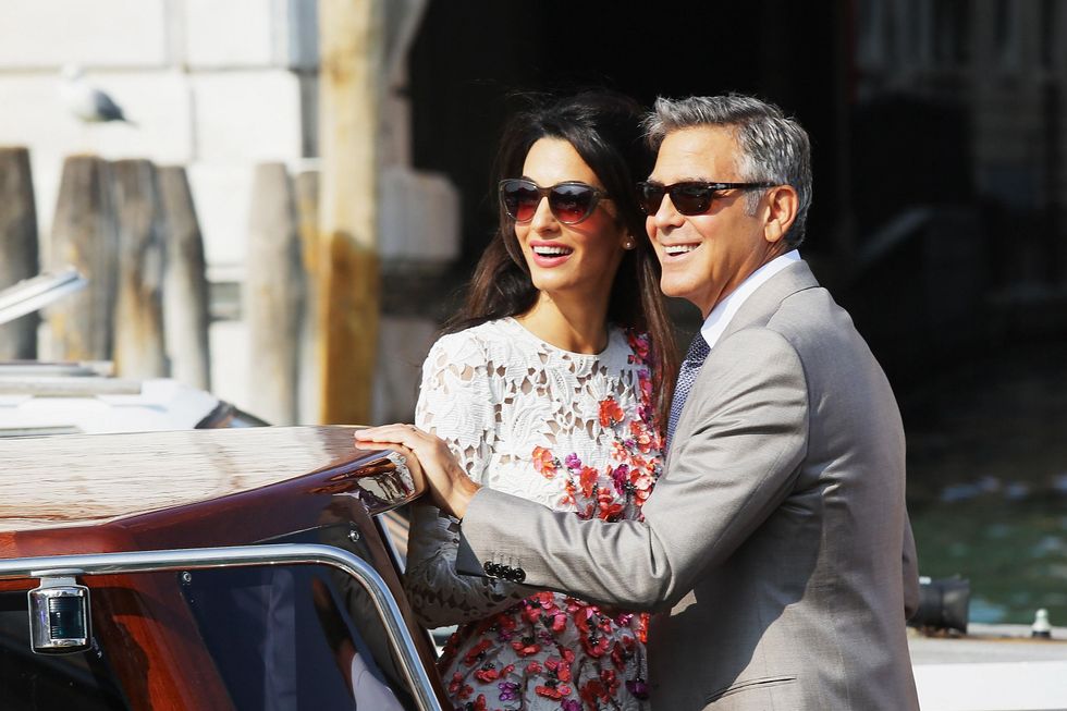 George Clooney and Amal Alamuddin in Venice