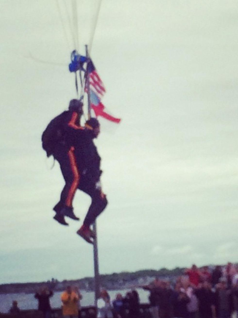 George H.W. Bush skydiving 95 birthday June 12, 2014