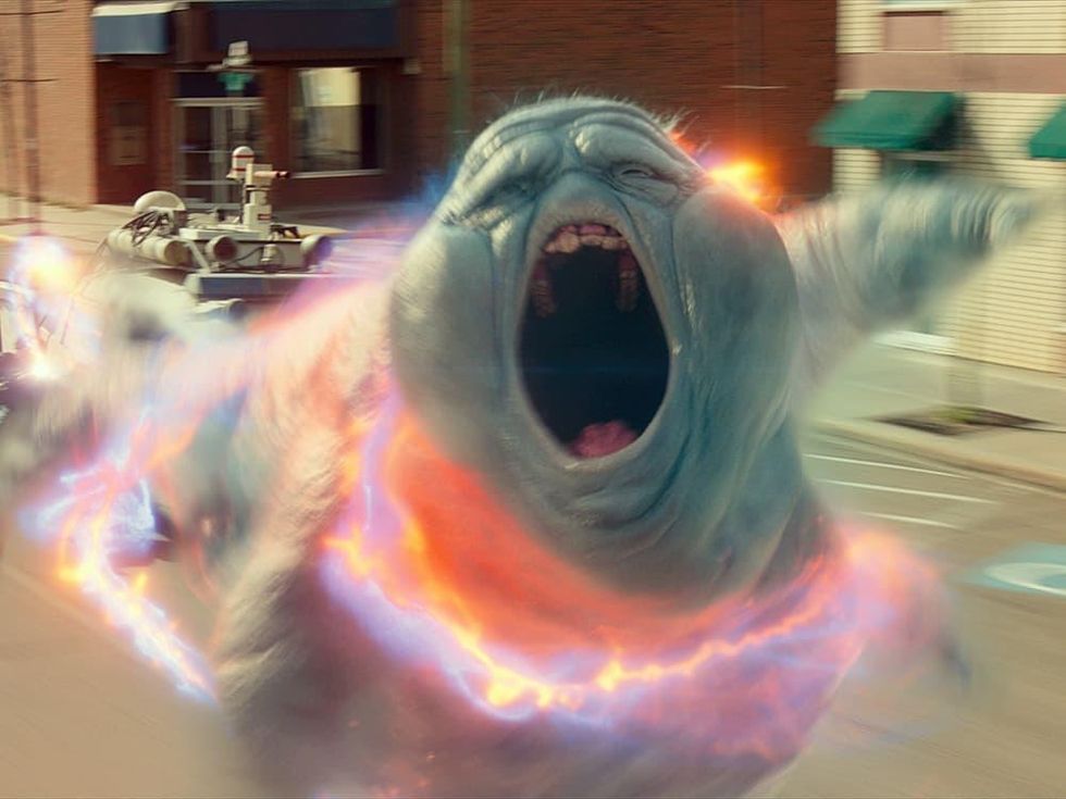 Ghost getting busted in Ghostbusters: Afterlife