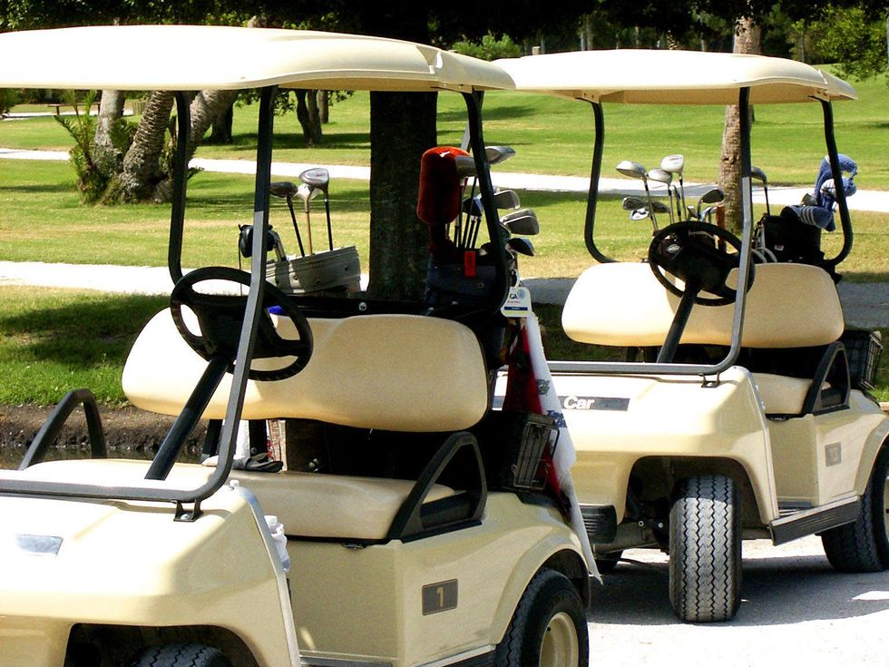 golf carts, golf course