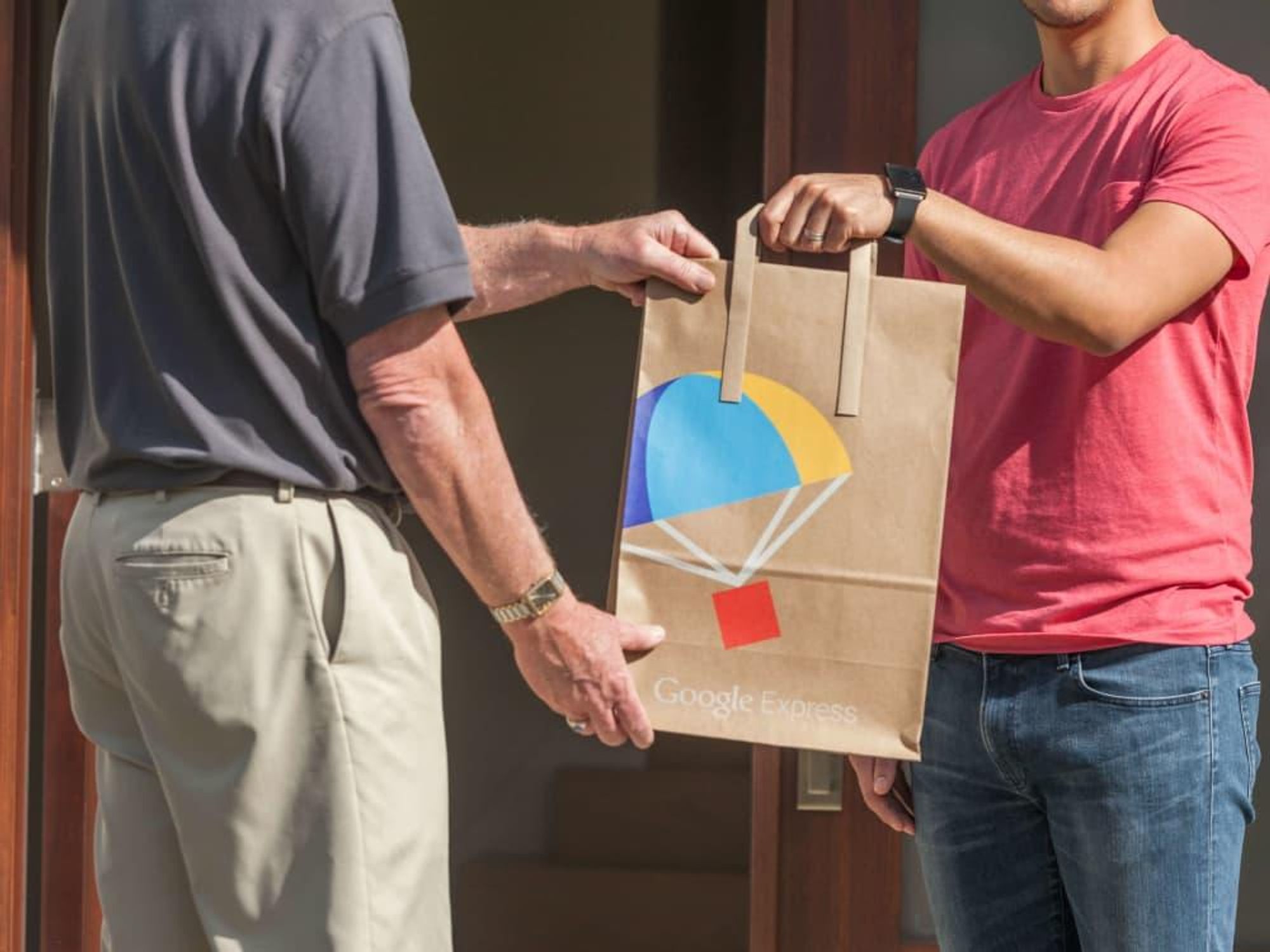 Google Express logo bag door delivery service