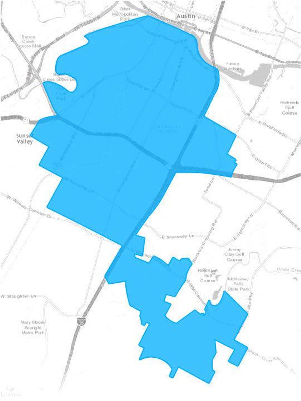 Google Fiber Austin map