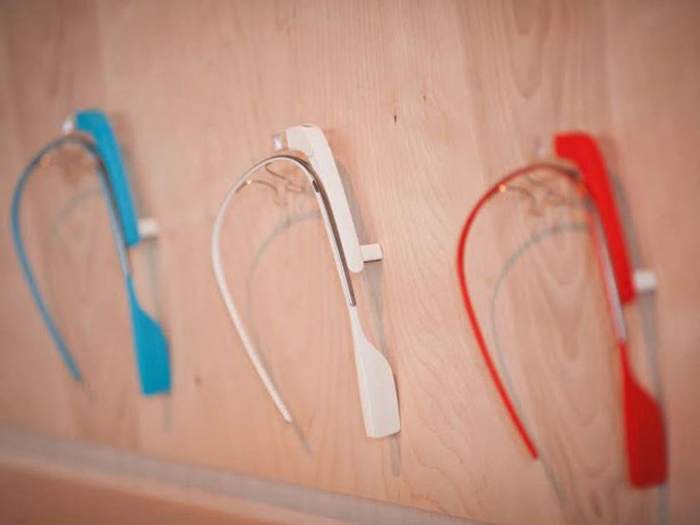 Google Glass sets on display for public demonstration