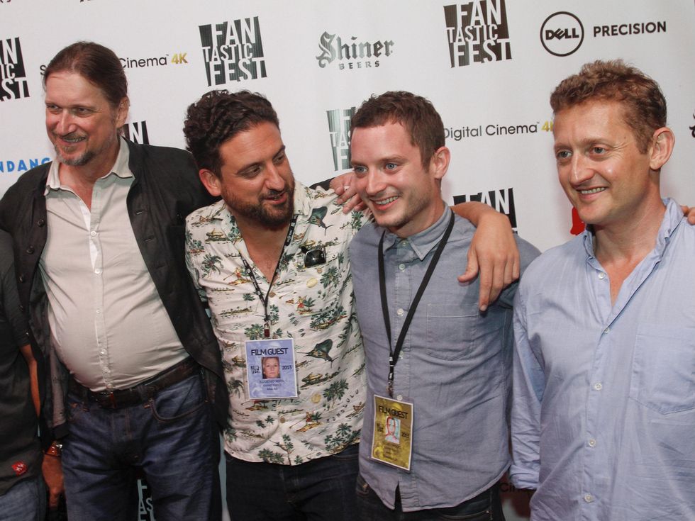 Grand Piano red carpet with Elijah Wood, Don McManus, Eugenio Mira, and Alex Winter at Fantastic Fest