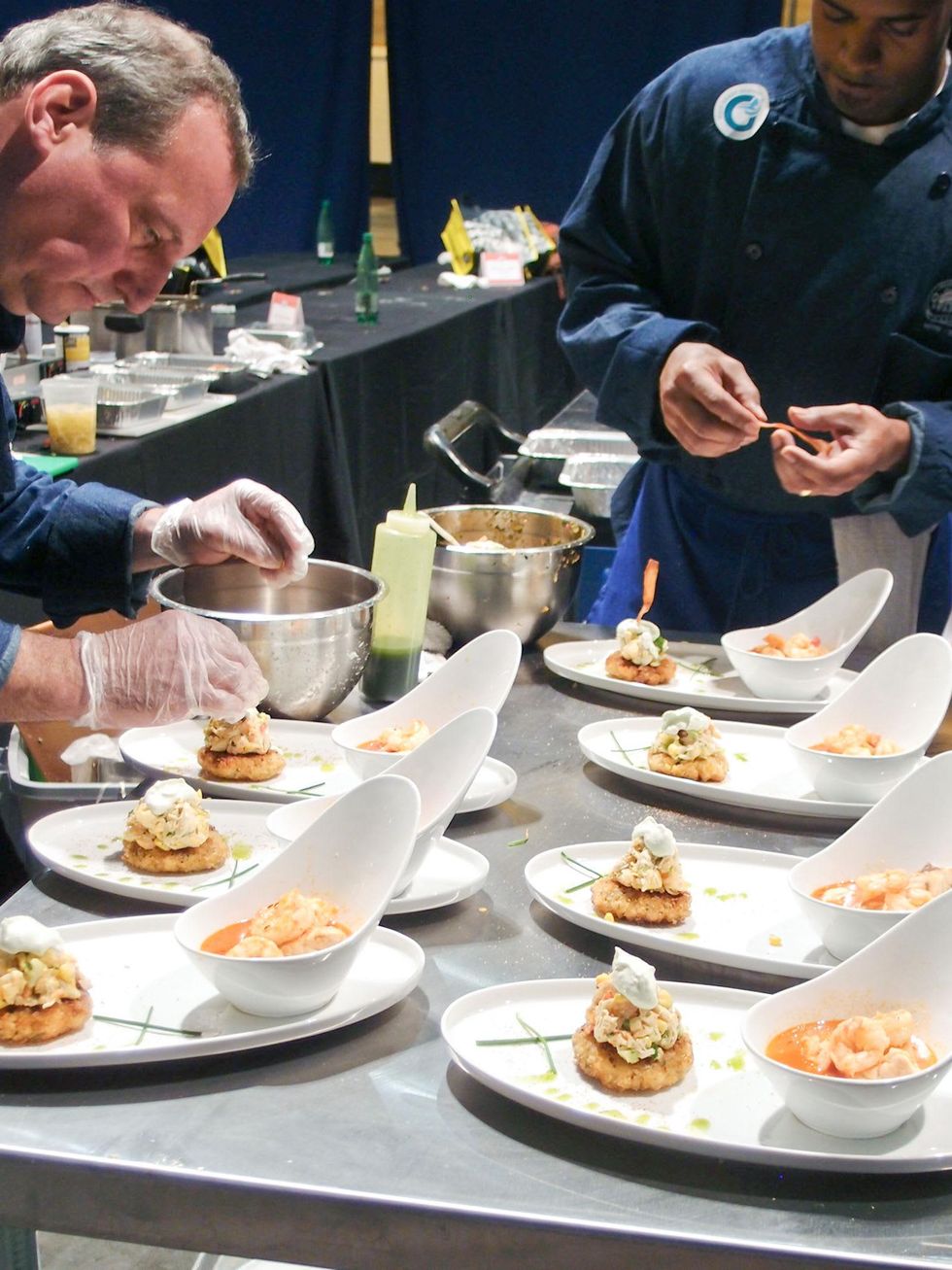 Great American Seafood Cookoff in New Orleans Plating Final Touches