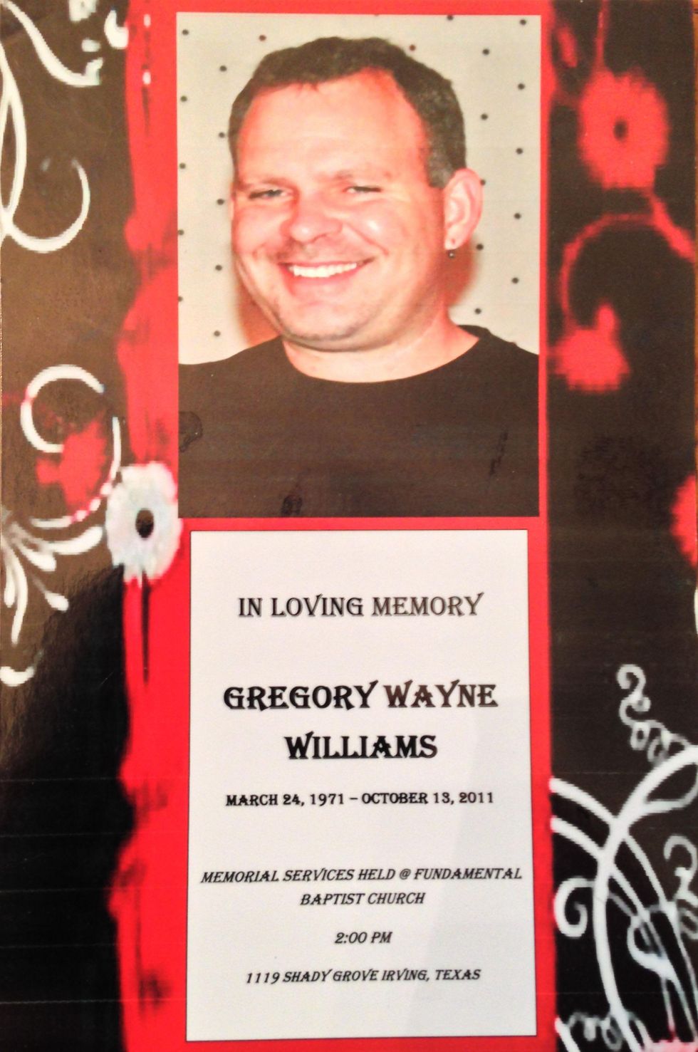 Greg Williams funeral service