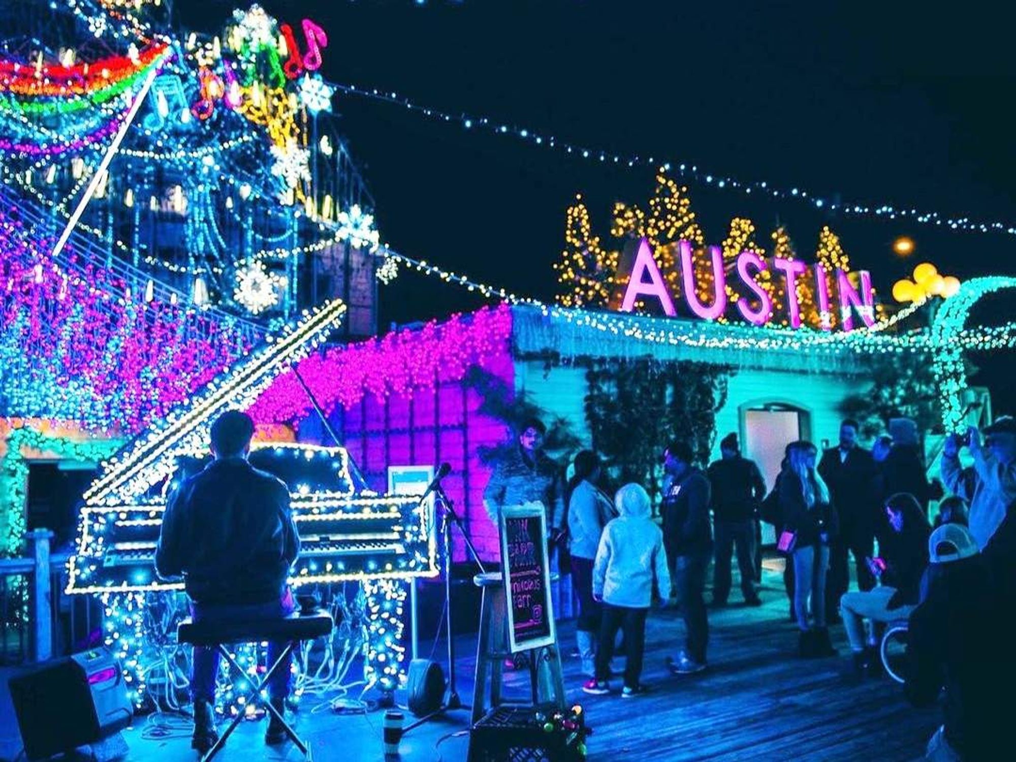 Guests enjoy the Mozart's Festival of Lights.