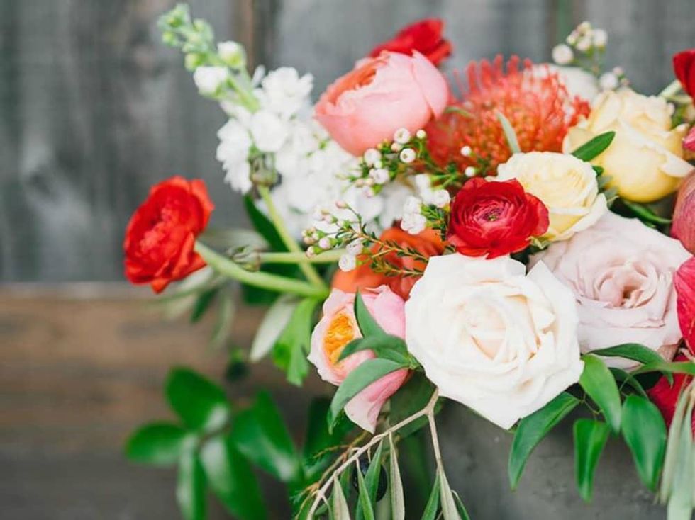 Gypsy Floral and Events red flower arrangement