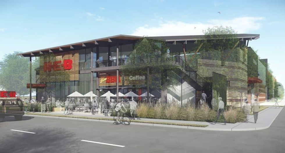 H-E-B rendering Exposition Boulevard