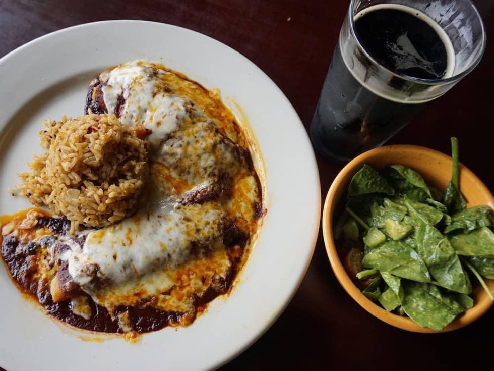 Hays City Store veggie enchiladas