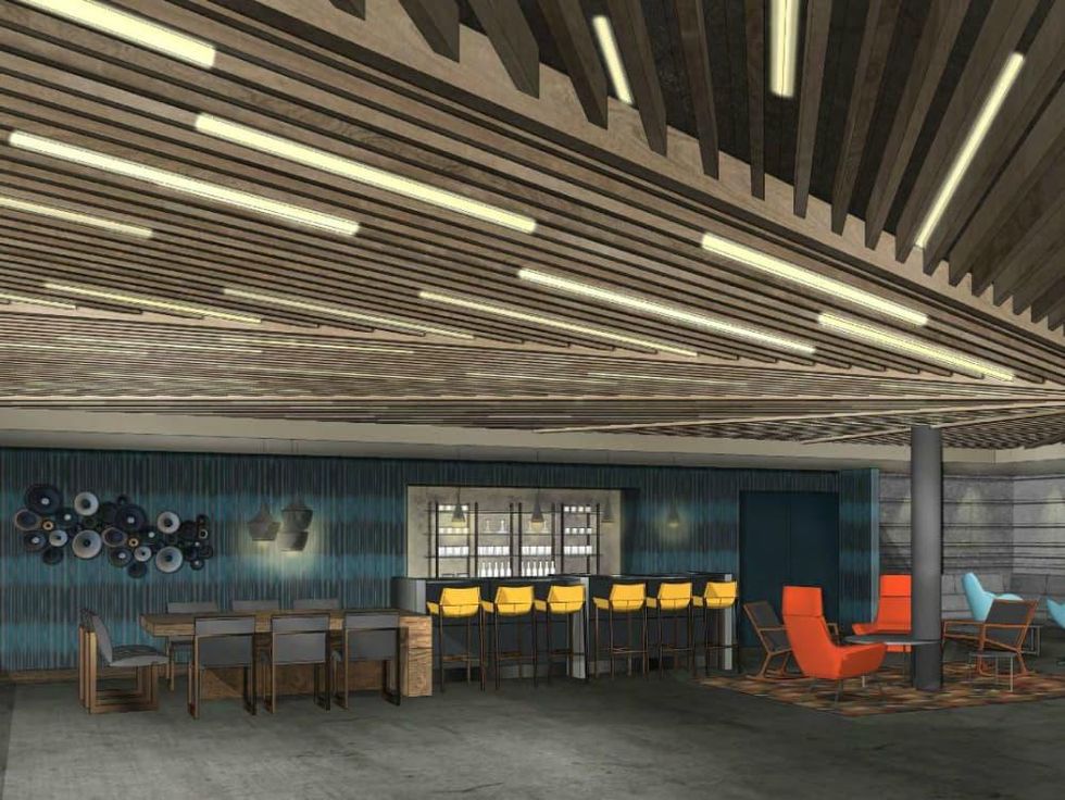 Hilton Austin downtown hotel 2016 renovation rendering event space Reverbery
