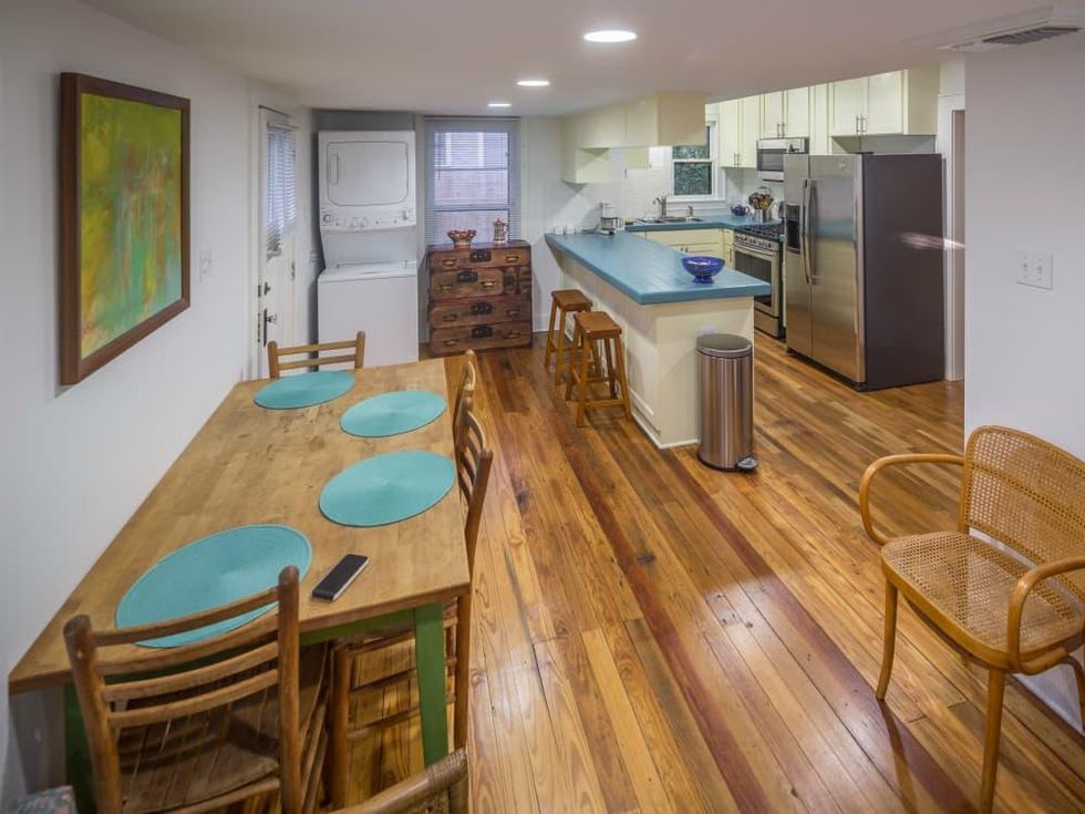 Historic Hyde Park Homes Tour 2015 Calcasieu Lumber Company cottage house interior dining room