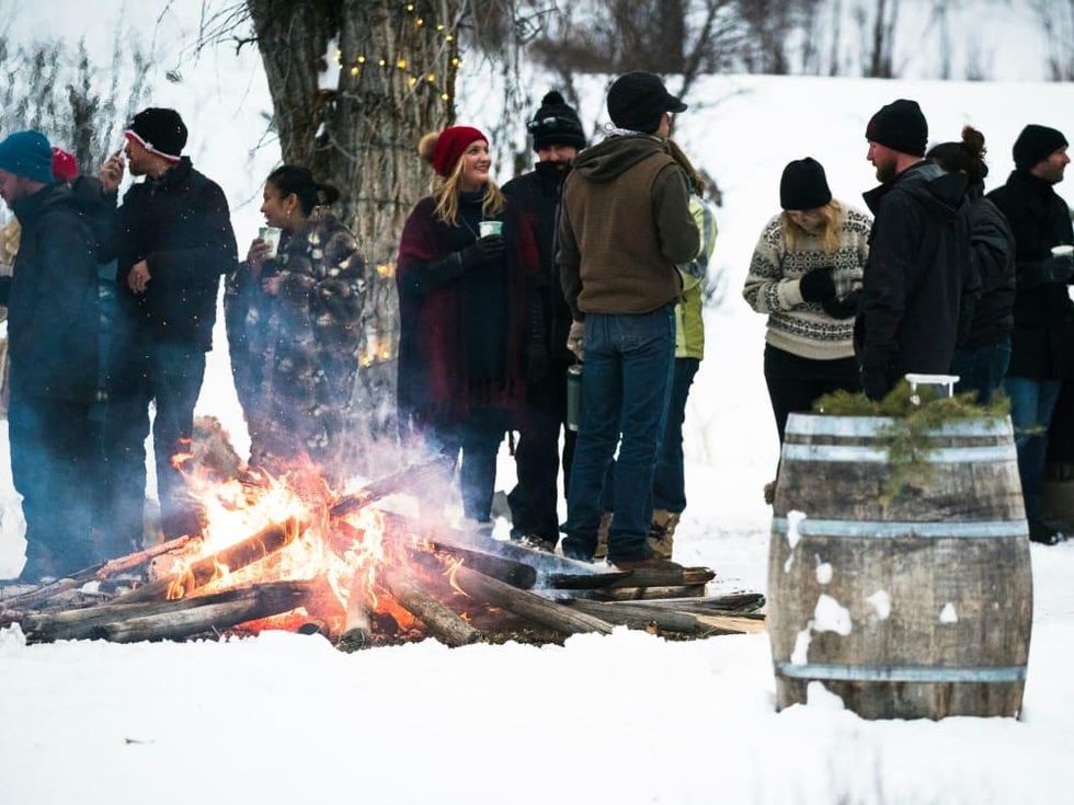 Hoffman - travel - bonfire party - Montana Ranch at Rock Creek