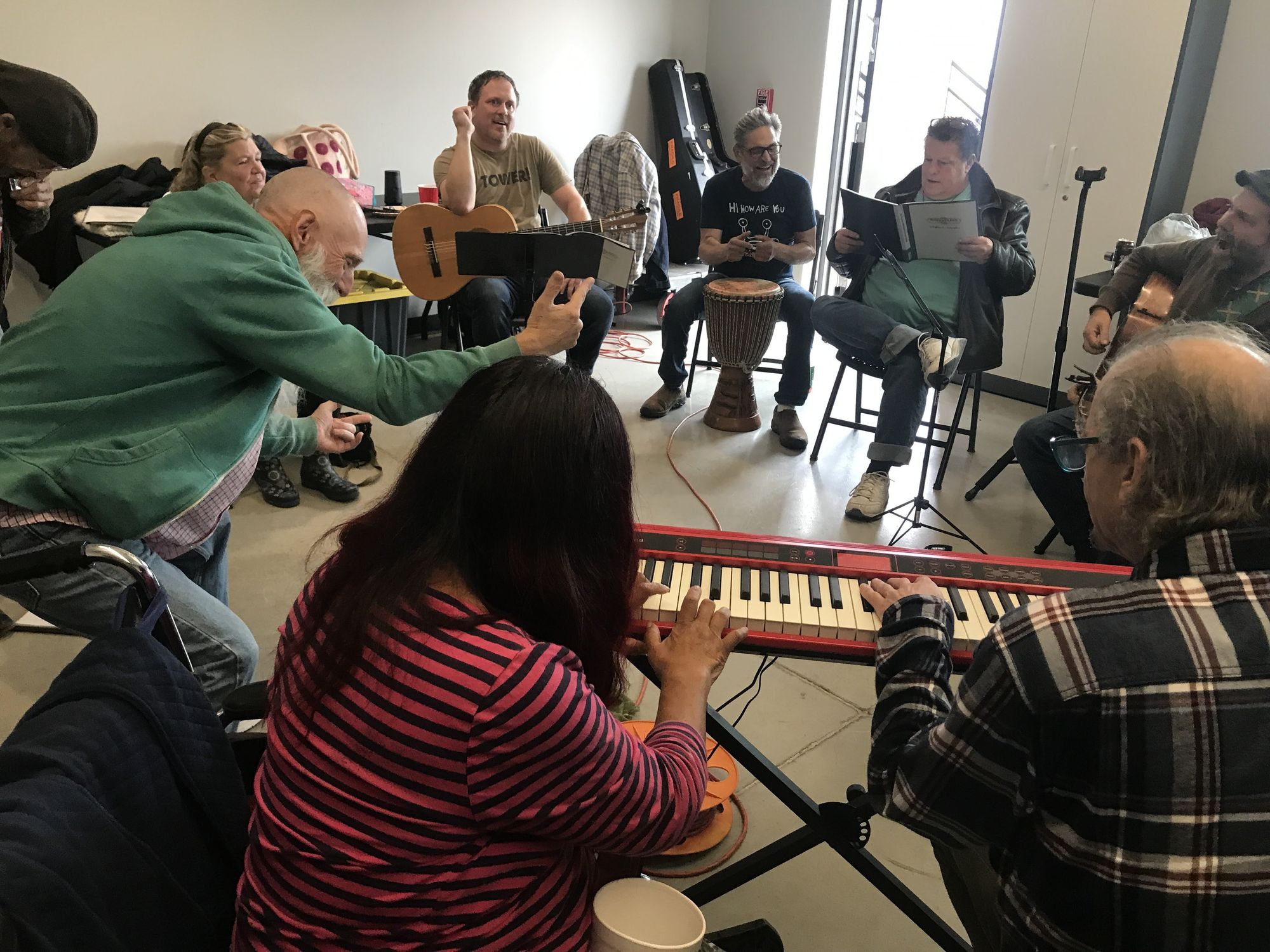 Home Street Music participants at Community First! Village in Austin