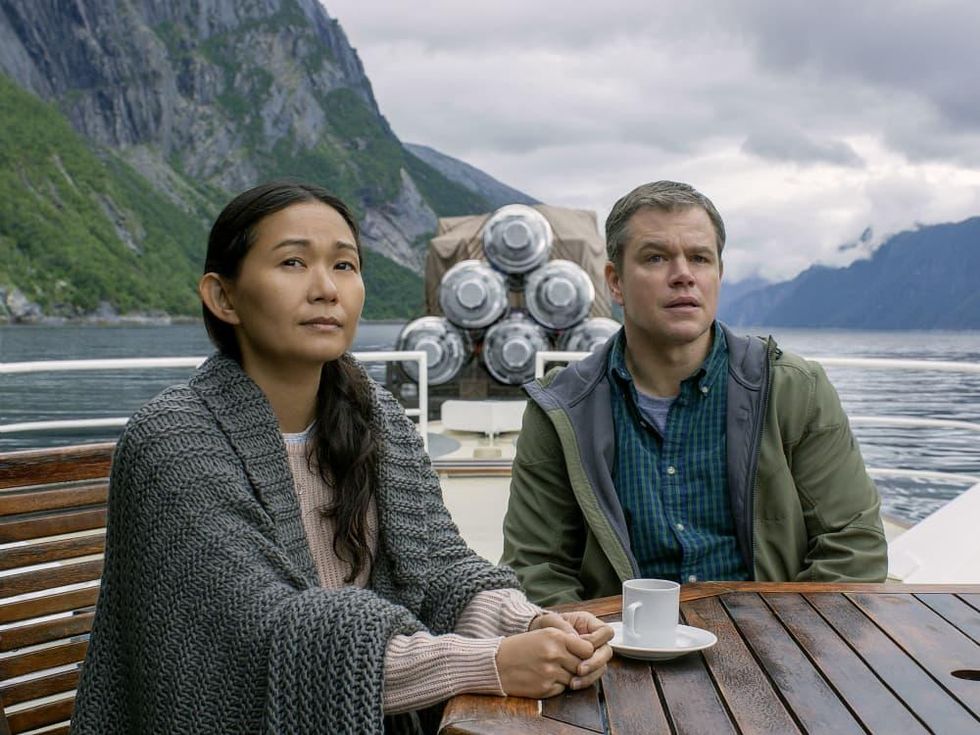 Hong Chau and Matt Damon in Downsizing