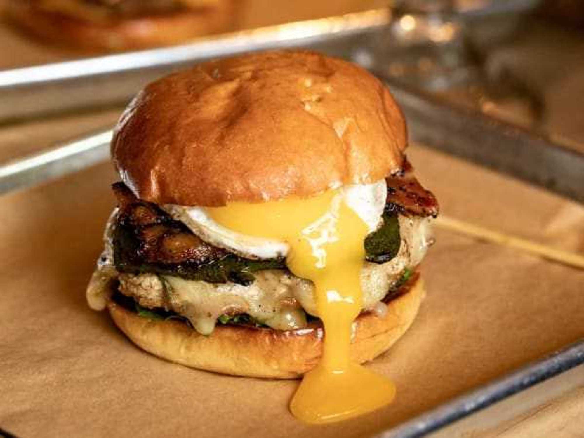 Hopdoddy Burger Bar burger with egg
