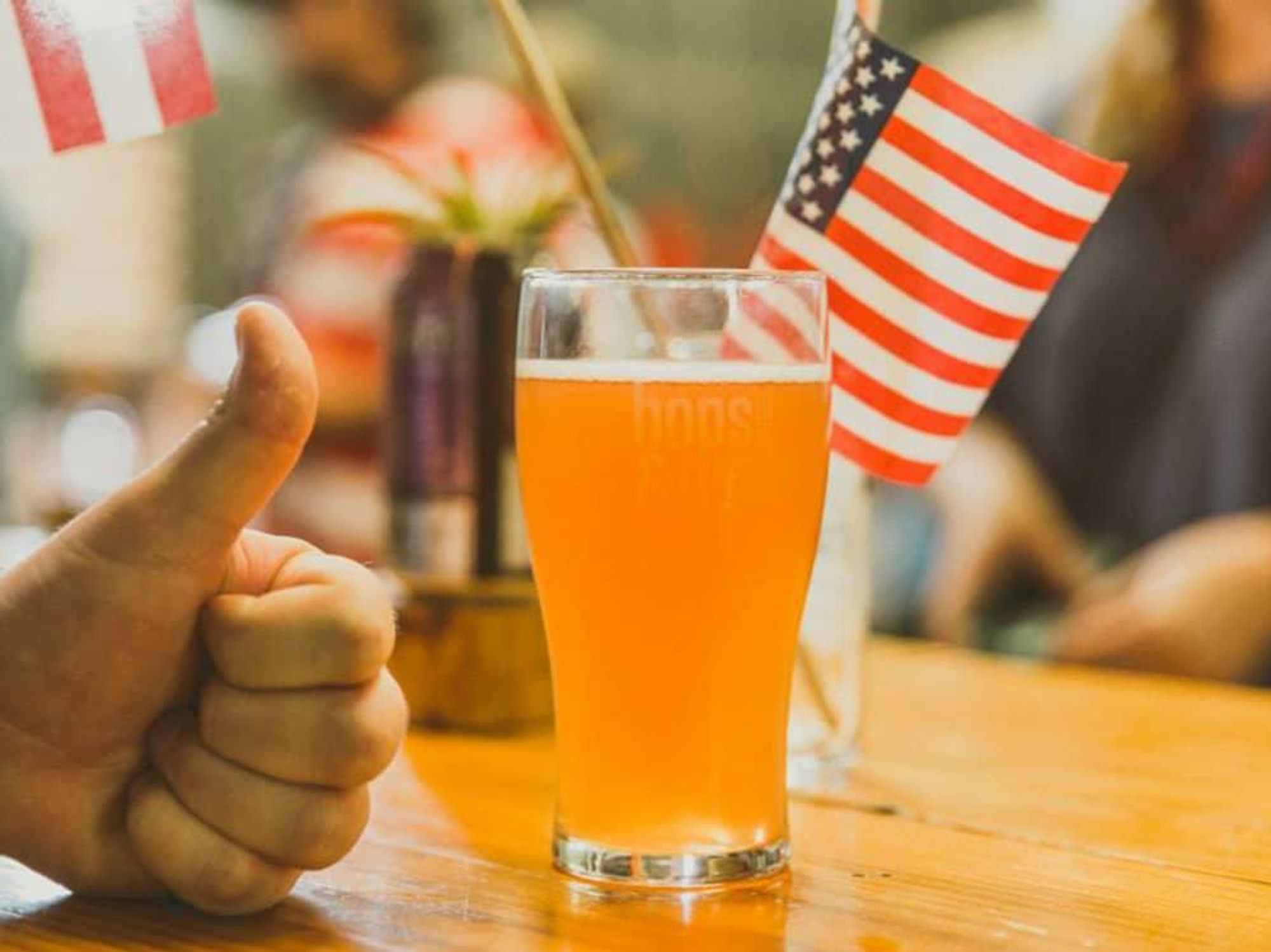 Hops & Grain Brewing brewery beer glass 2015