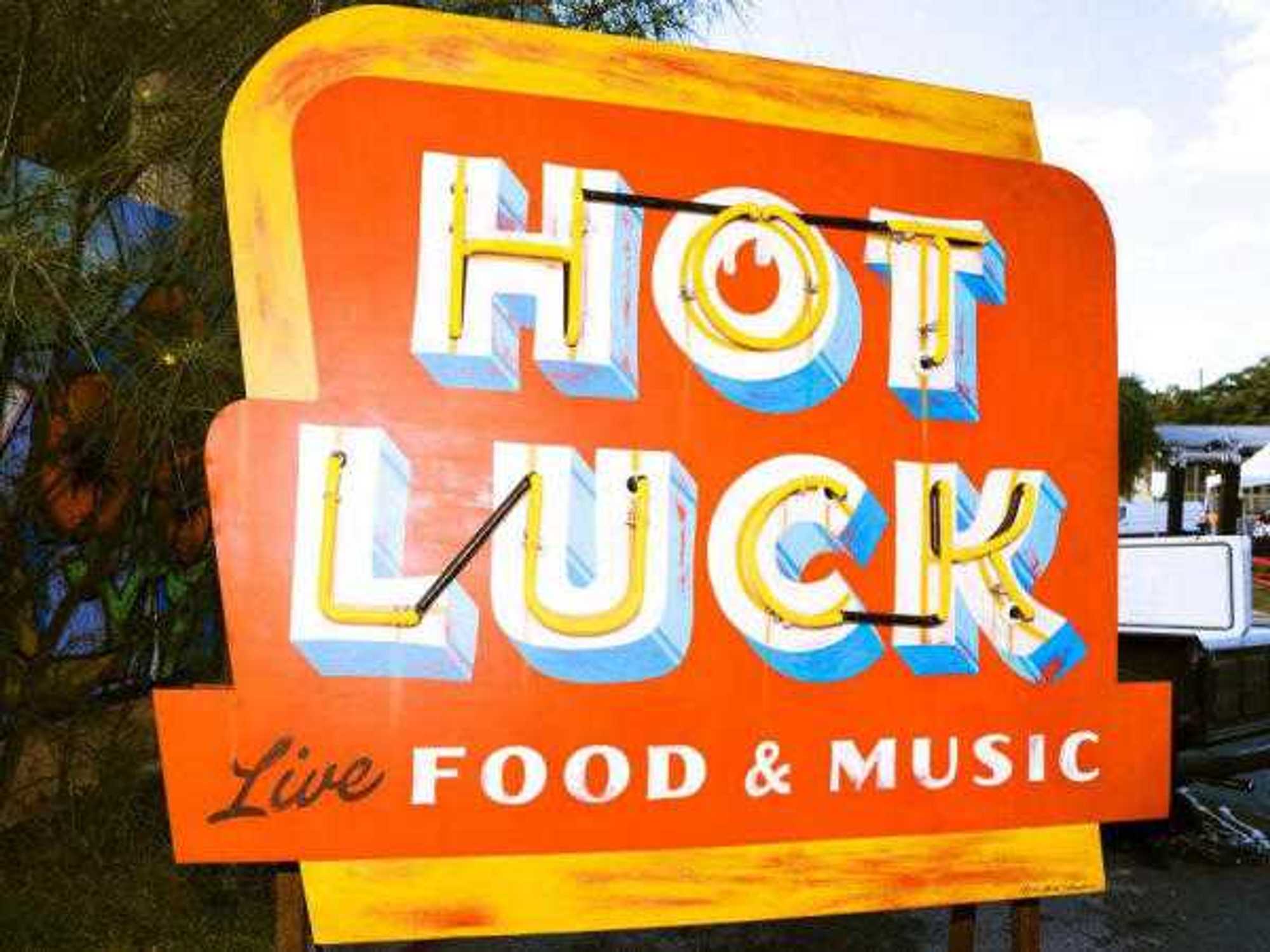 Hot Luck sign