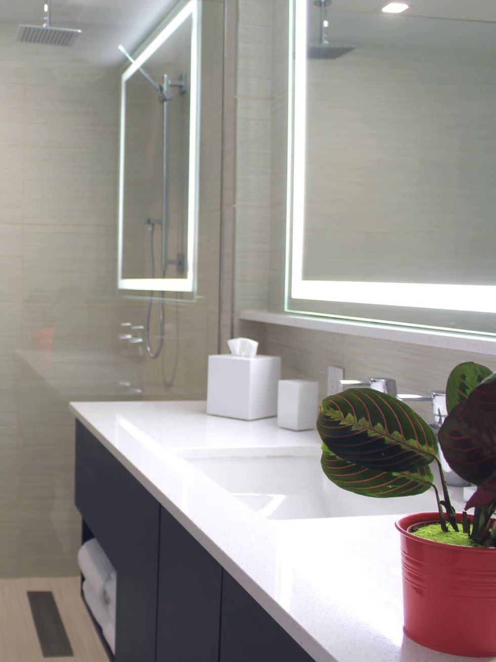 Hotel Eleven 11th Street Austin 2016 guest bedroom bathroom