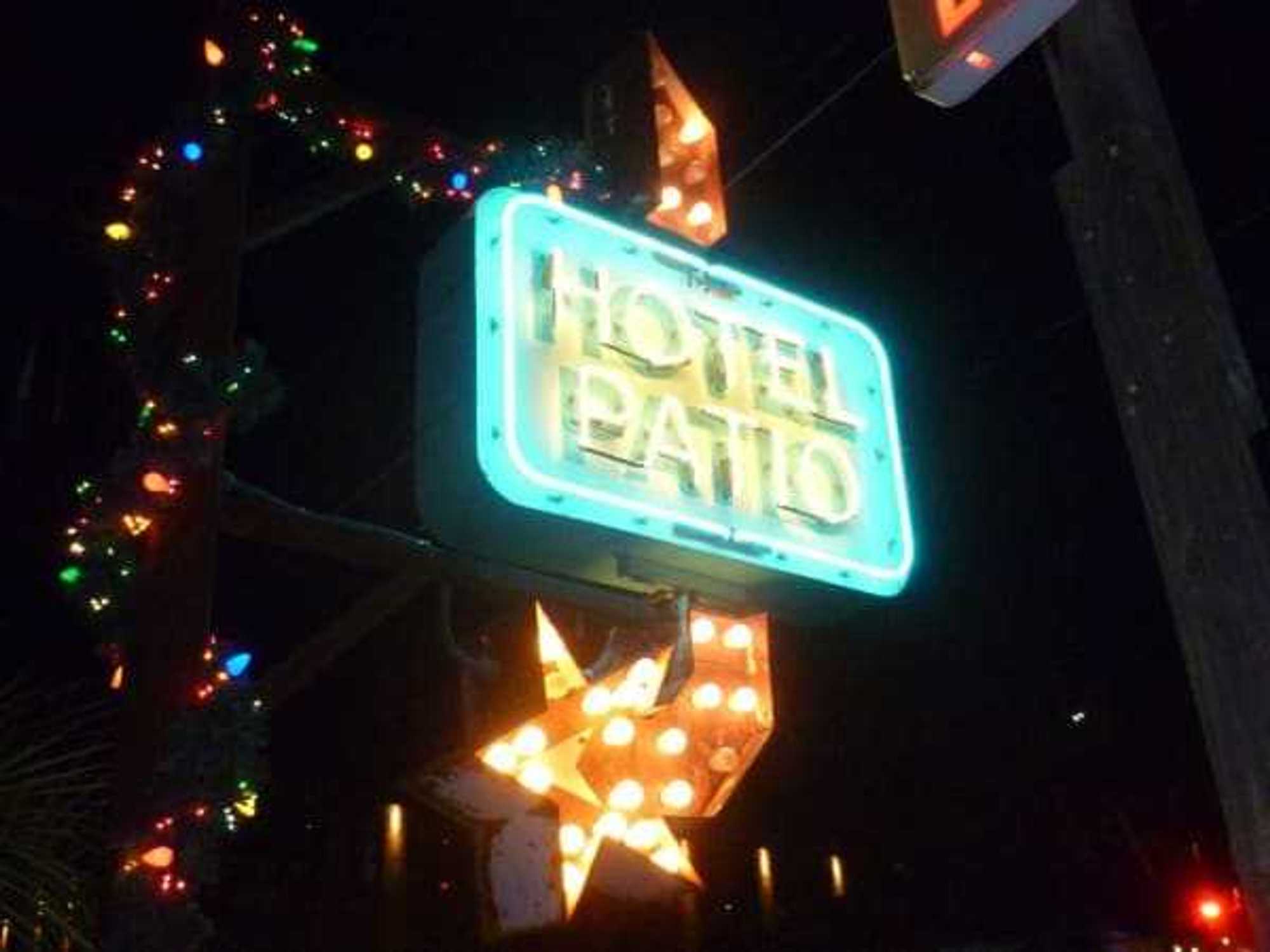 Hotel Vegas patio sign