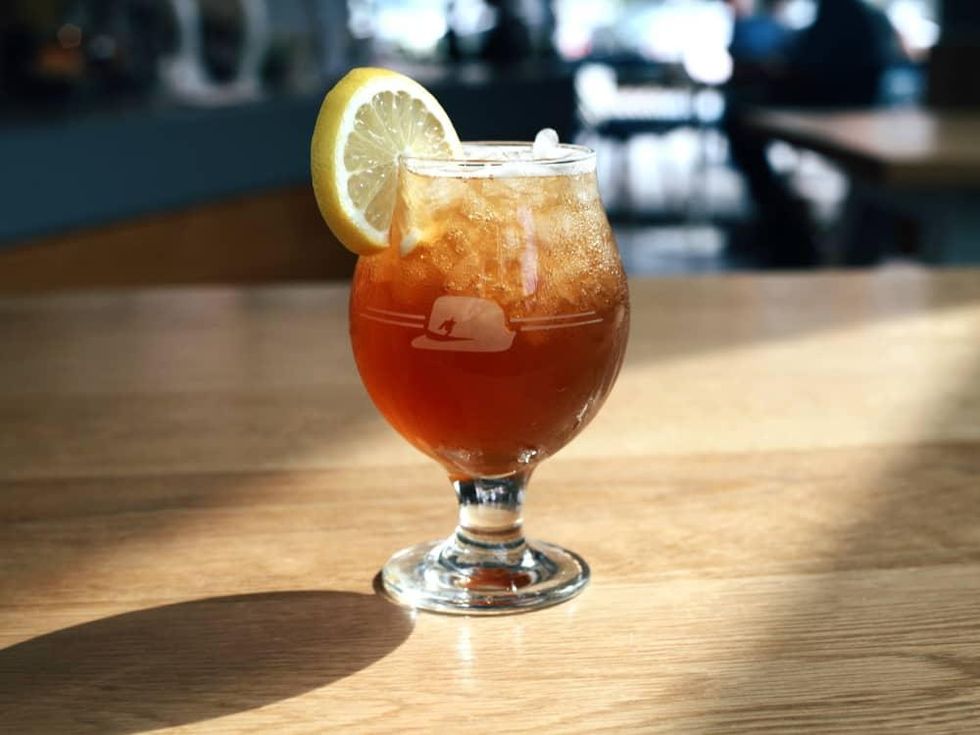 Houndstooth Coffee Basil Spritz