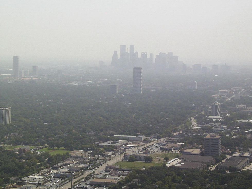 Houston, skyline, pollution, air quality, haze