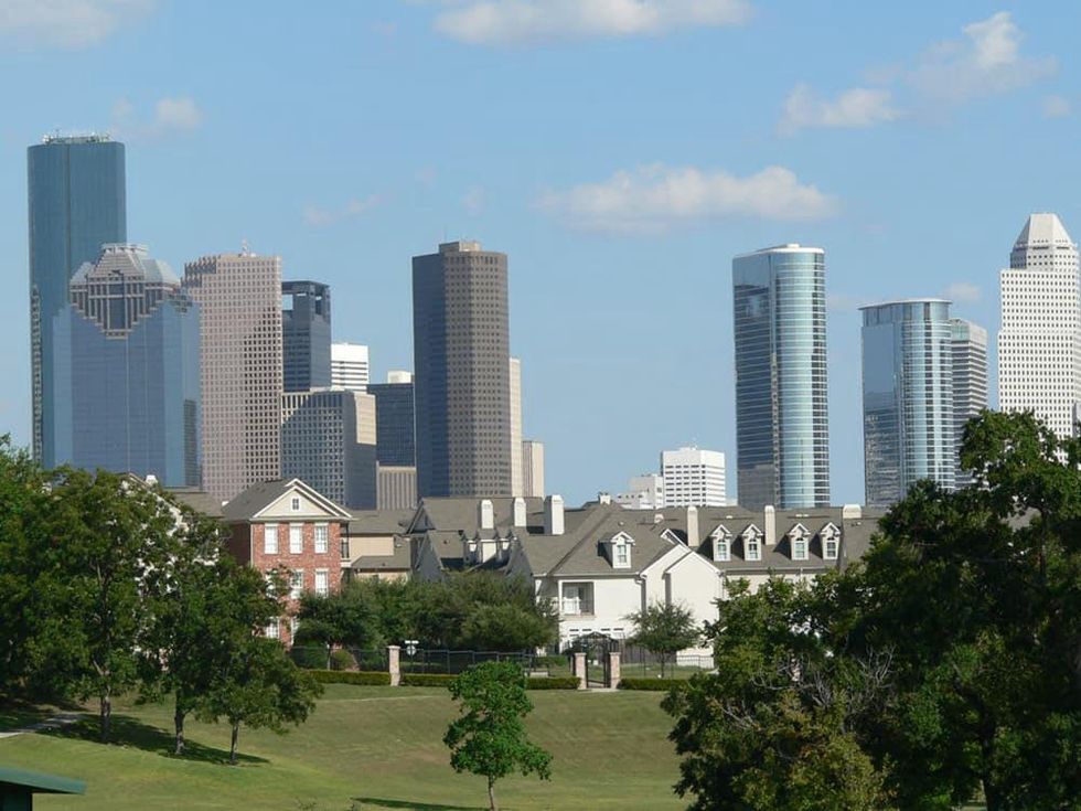 Houston skyline with buildings day