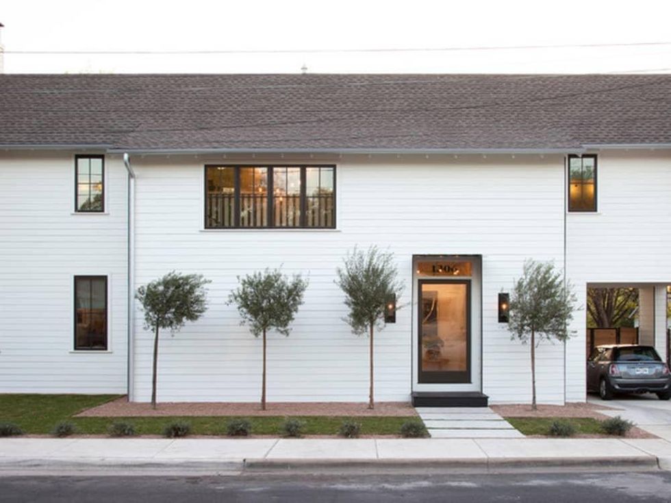 Houzz Austin home house modern Texas farmhouse exterior front