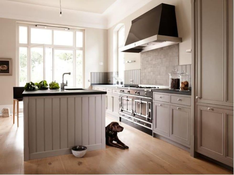 Houzz farmhouse kitchen shaker cabinets