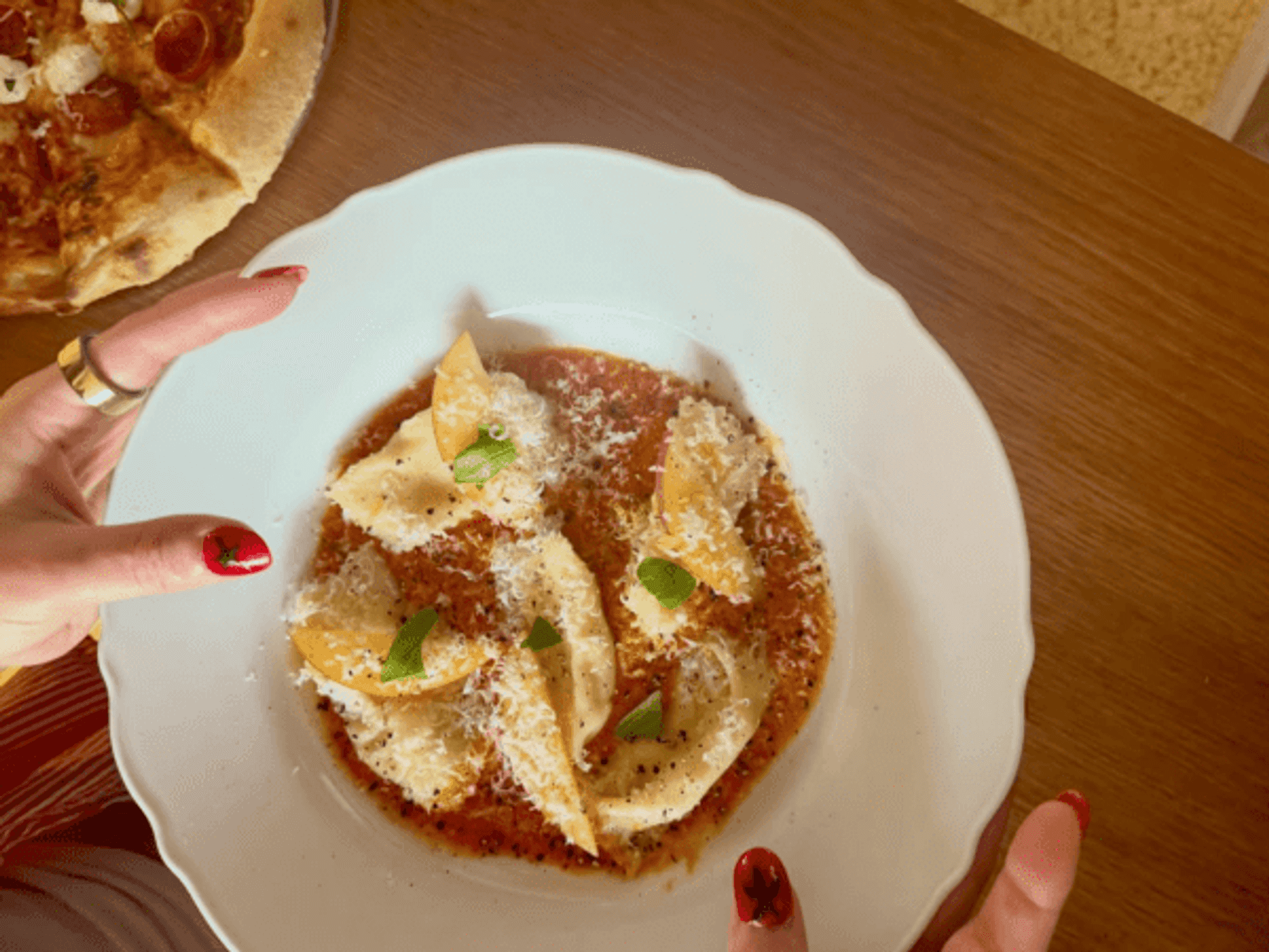 Howdys Pizza and Pasta peach agnolotti