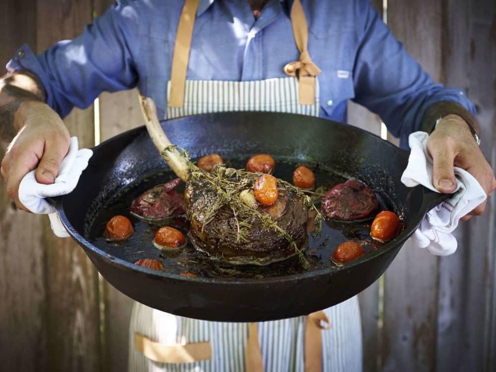 Hudson's on the Bend Austin resaurant new menu Tomahawk Steak