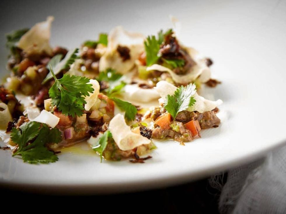 Hudson's on the Bend Austin resaurant venison tartare