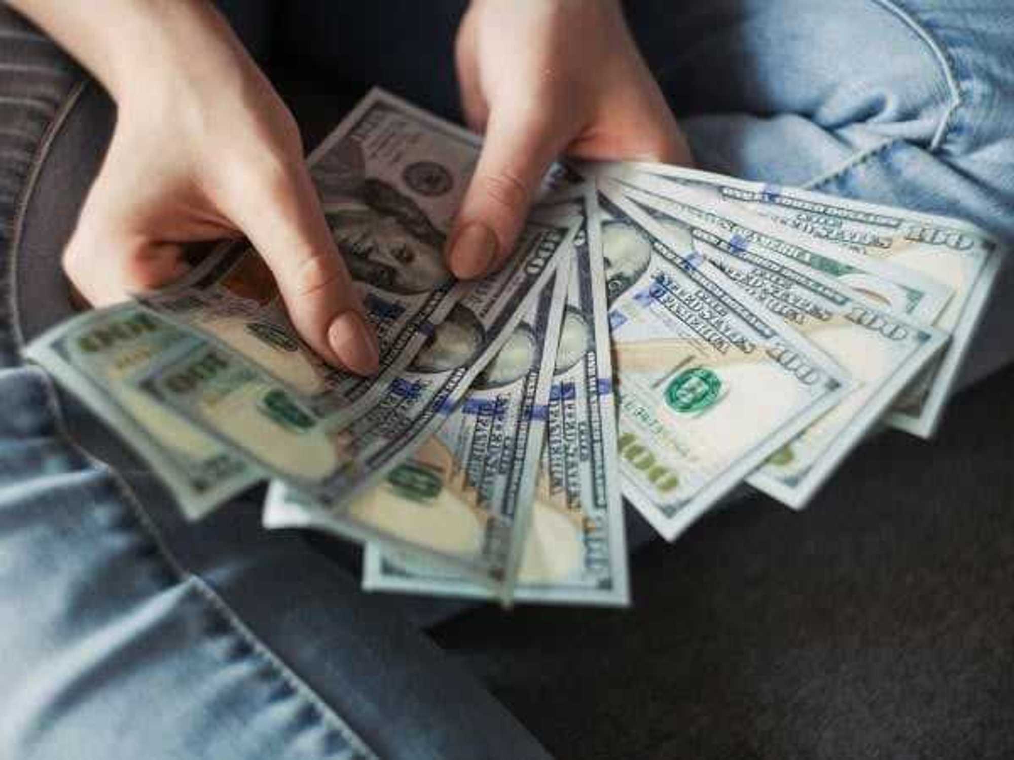 hundred dollar bills, money
