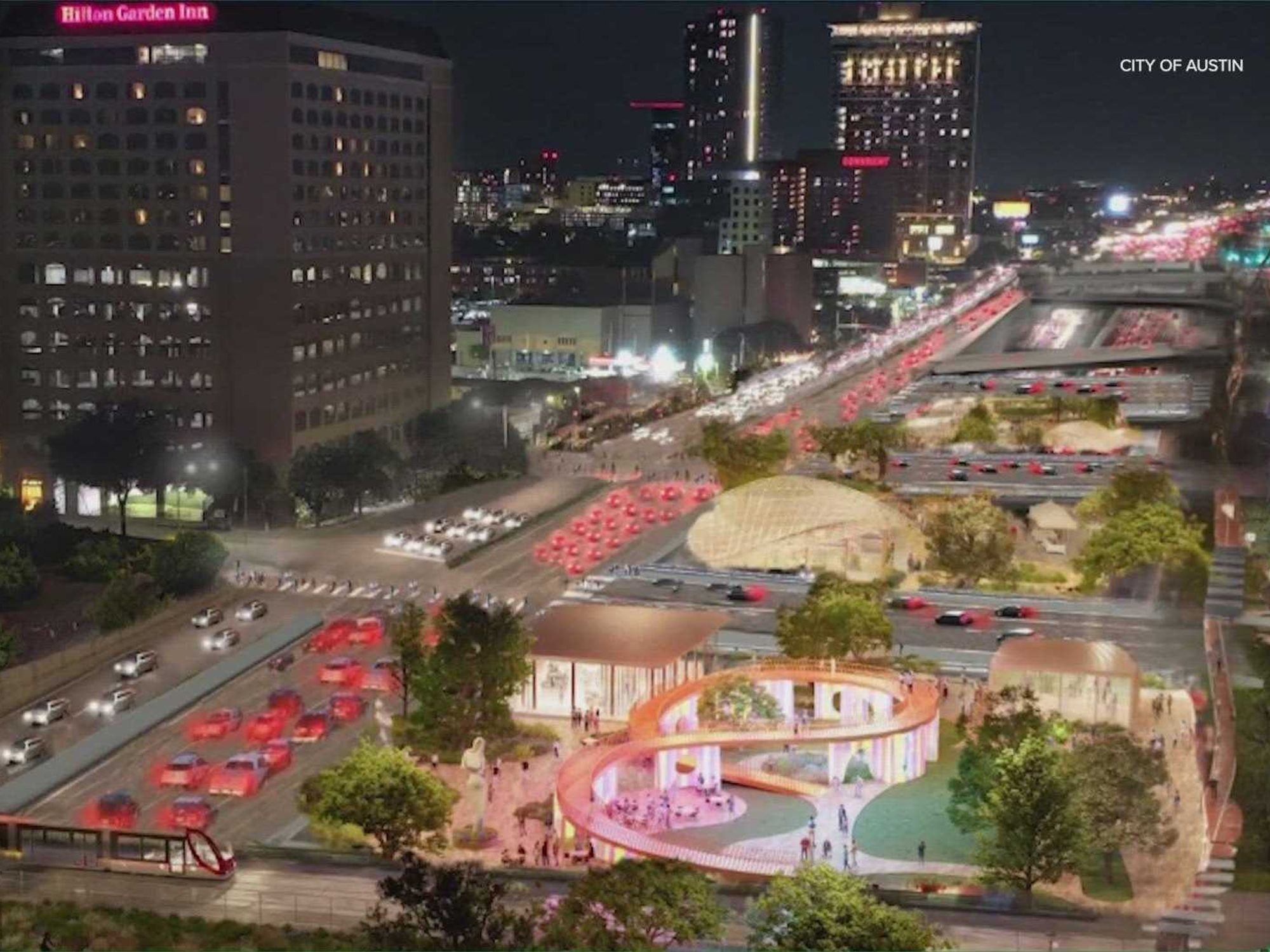 I-35 cap-and-stitch project rendering