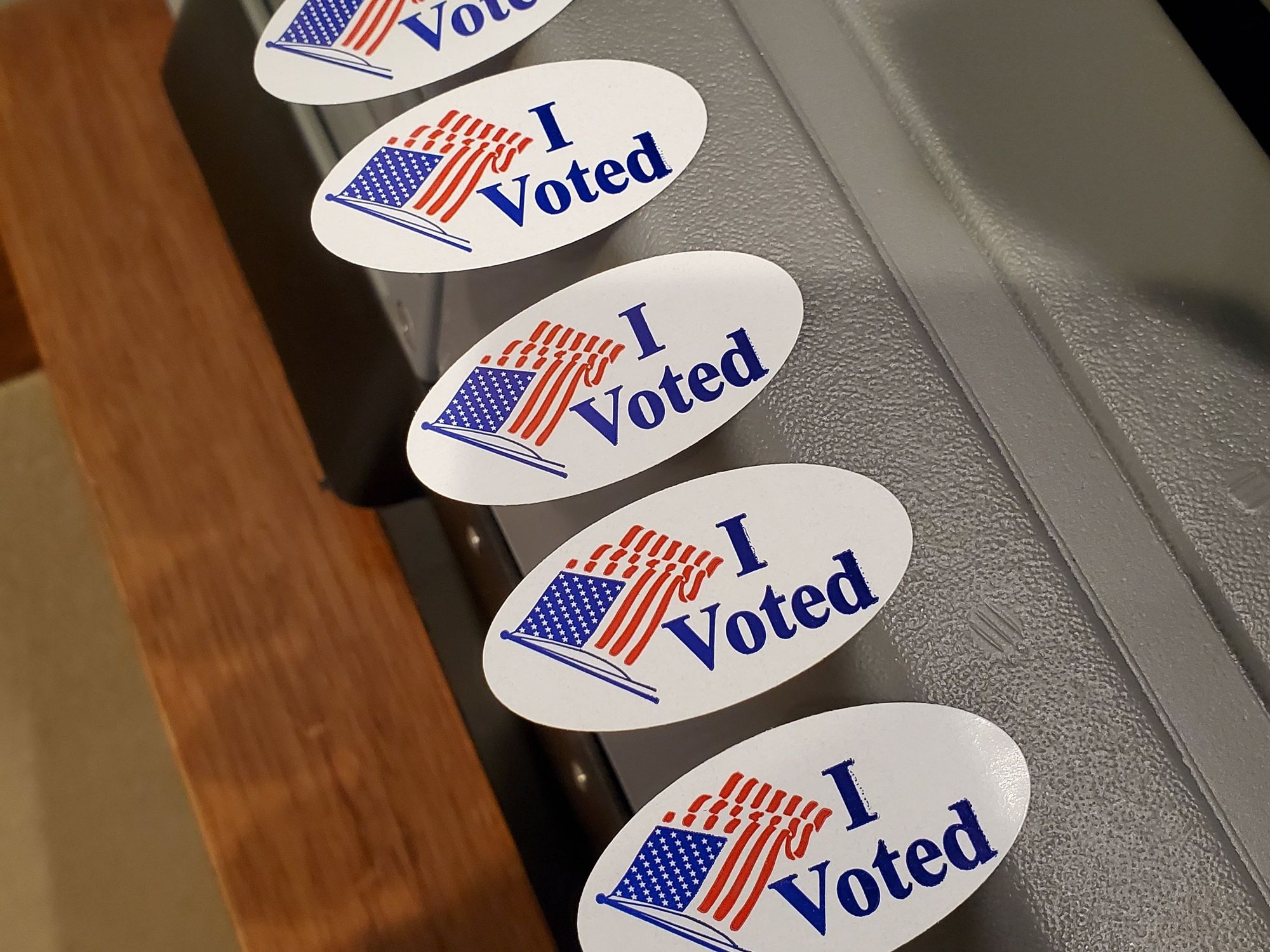 I voted stickers during Austin election