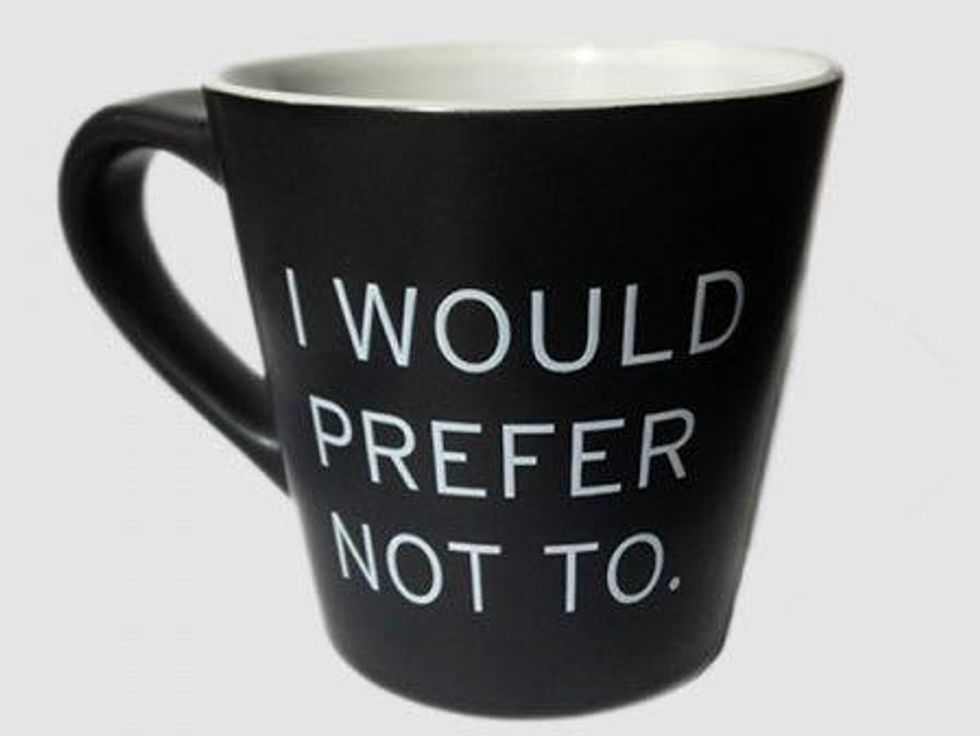"I would prefer not to" Bartleby mug Melville House