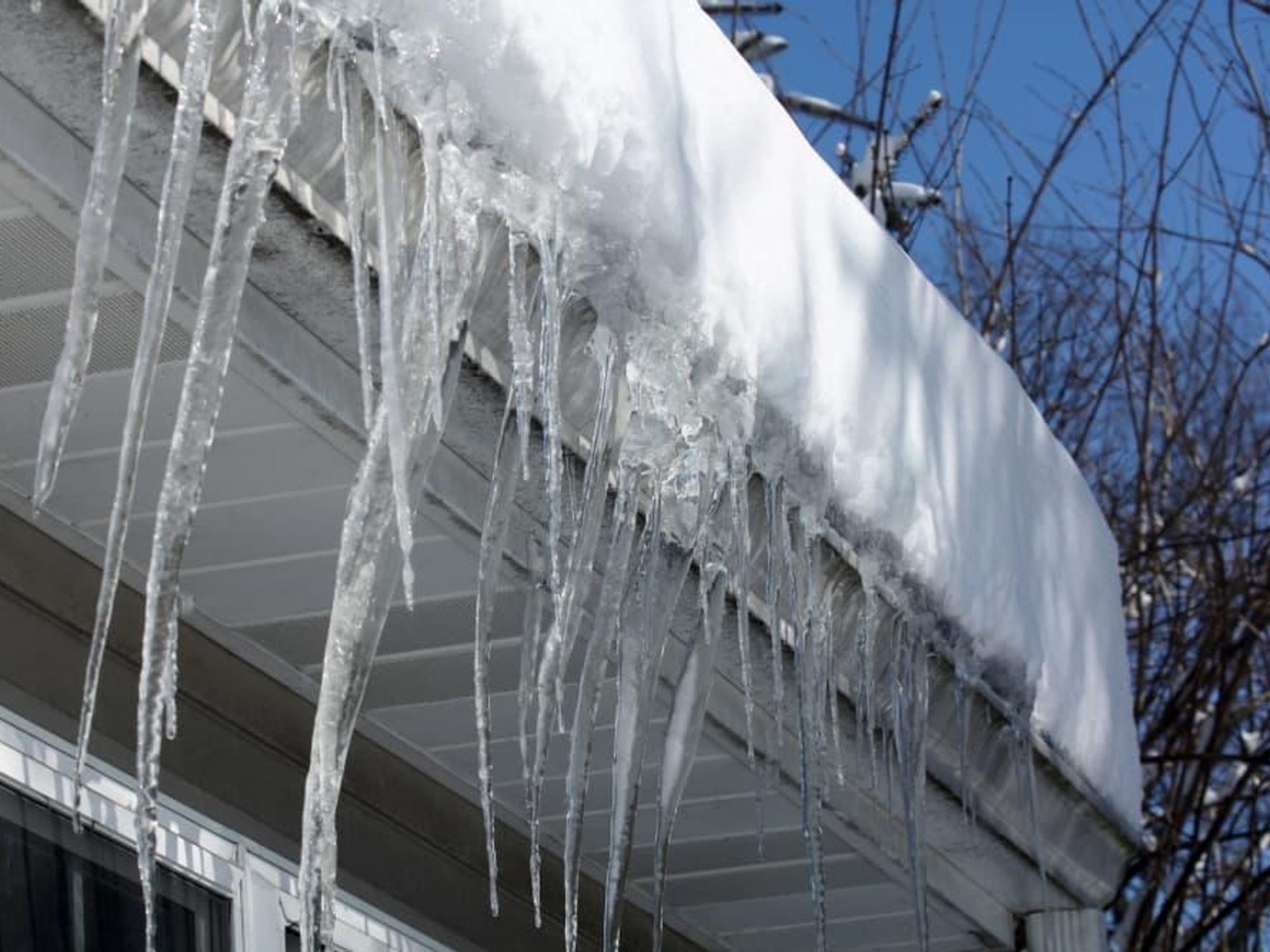Icicles on a house