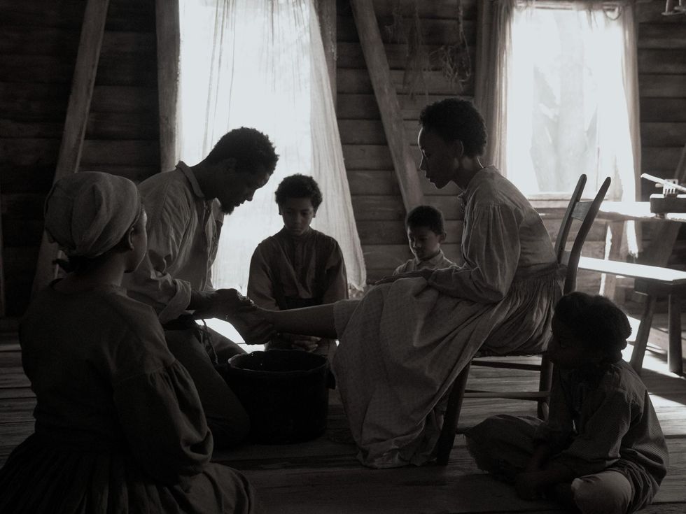 Imani Pullum, Will Smith, Jeremiah Friedlander, Landon Chase Dubois, Charmaine Bingwa, and Jordyn McIntosh in Emancipation