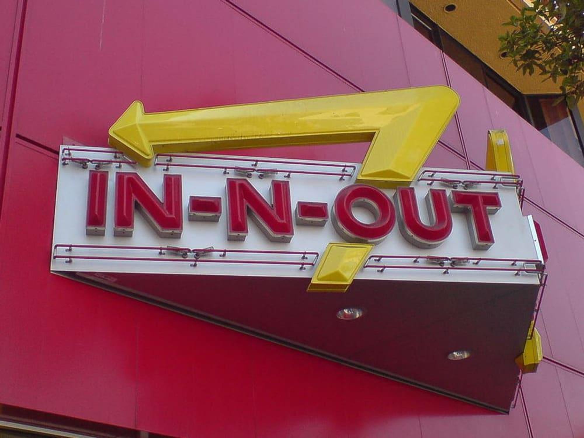 In-N-Out, neon sign, hamburgers, burgers