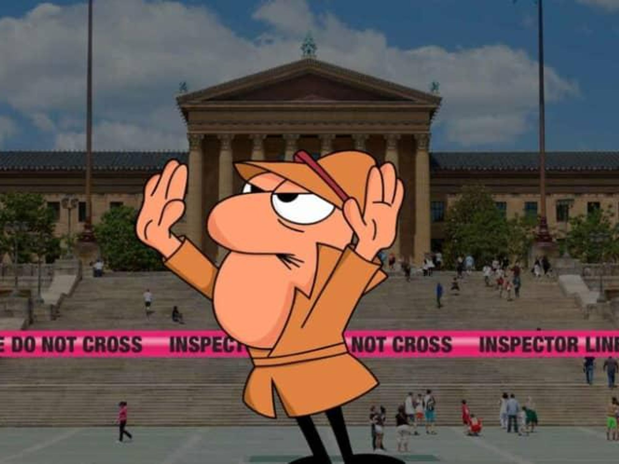 Inspector Clouseau of the Pink Panther promo imagery for Austin tour.