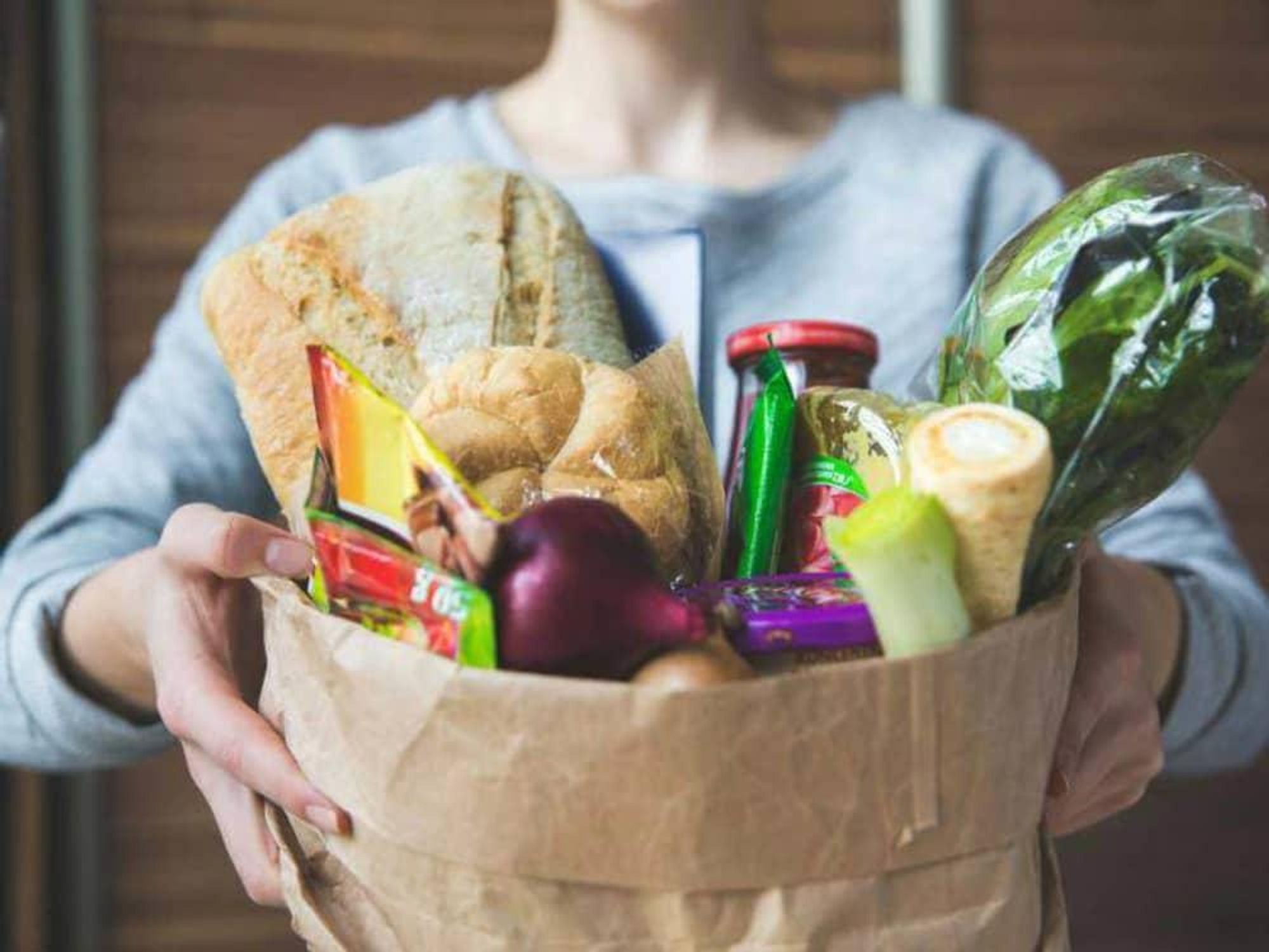 Instacart groceries in a bag for delivery