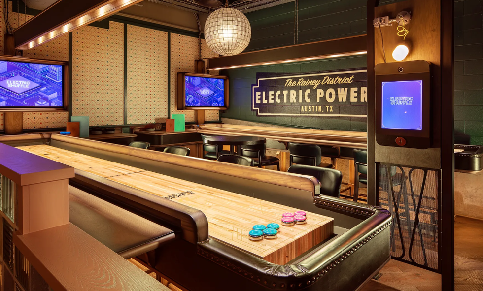 Interior of Austin's Electric Shuffle.