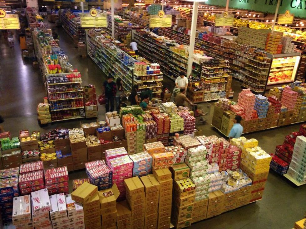 interior of MT Supermarket in Chinatown Center north Austin