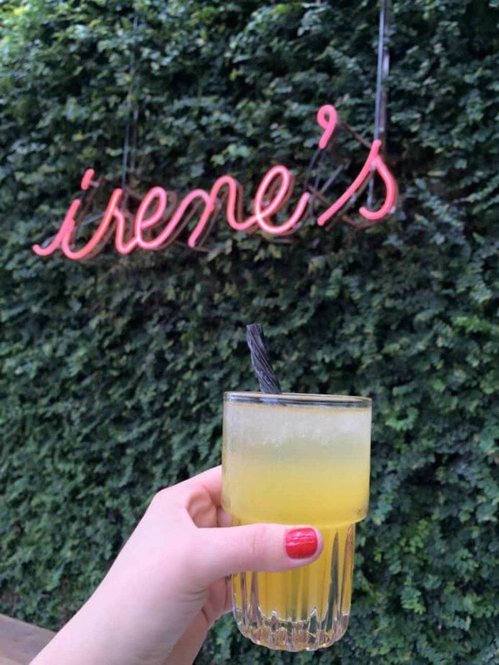 Irene's restaurant downtown Austin sign cocktail drink licorice