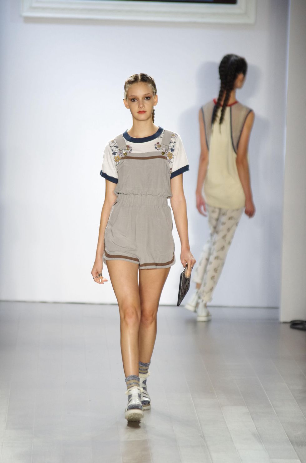 Isabella Rose Taylor short overalls and T-shirt